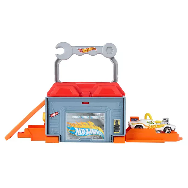 HOT WHEELS CITY TALLER PORTÁTIL REPARACION VEHICULOS 4
