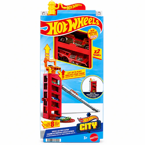 HOT WHEELS ESTACIONAMIENTO BOMBEROS SPEED & GO