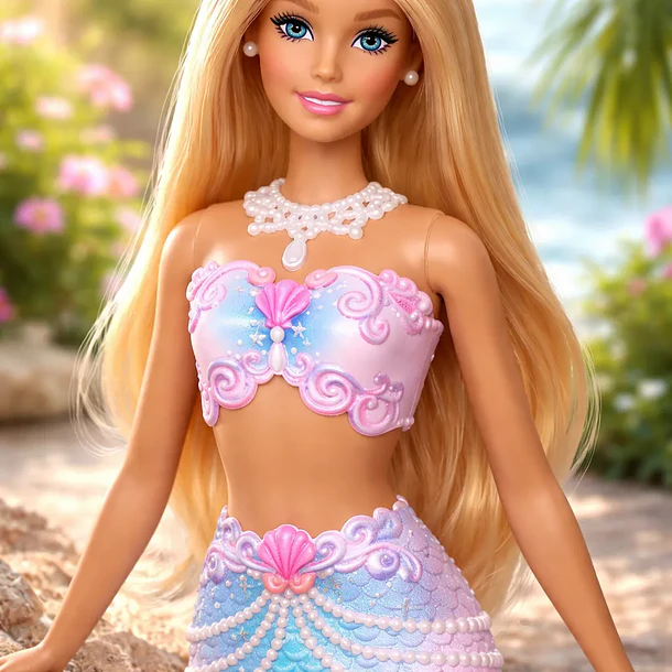 BARBIE SIRENA BURBUJAS MÁGICAS MATTEL 4