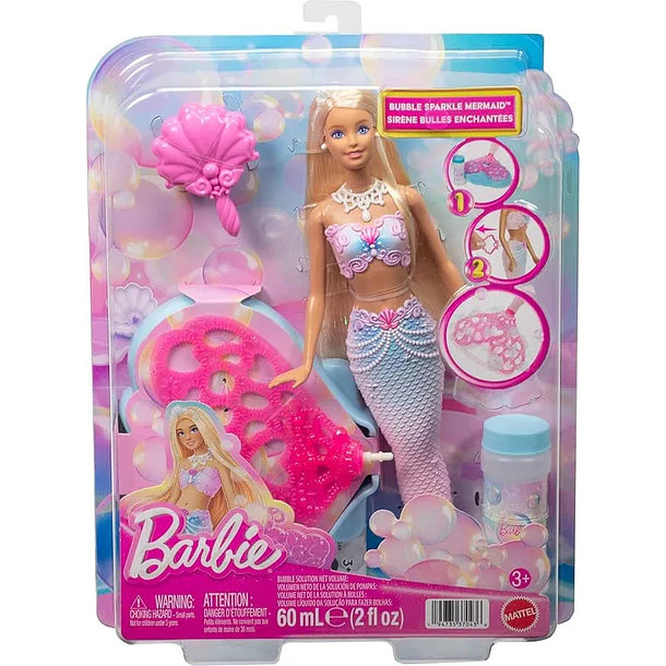 BARBIE SIRENA BURBUJAS MÁGICAS MATTEL 8