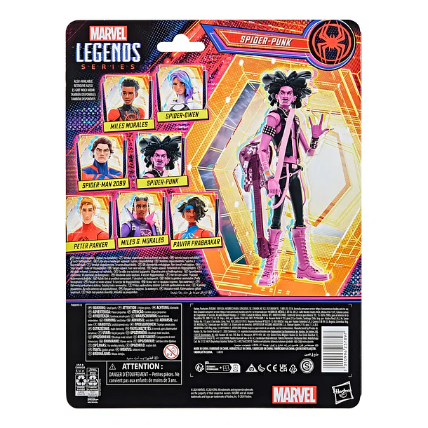 FIGURA MARVEL LEGENDS SPIDER-PUNK HASBRO 8