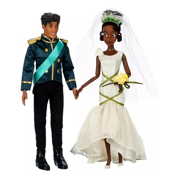DISNEY TIANA Y NAVEEN SET MUÑECAS DE BODA OFICIAL 1