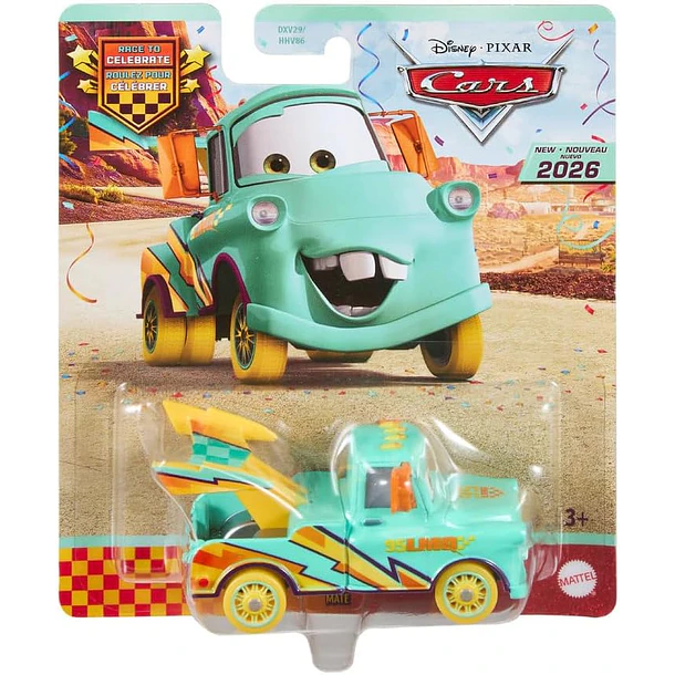 VEHÍCULO DISNEY PIXAR CARS DJ CON LUCES MATTEL 1:55