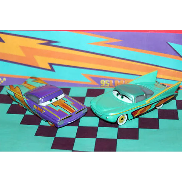 PACK DISNEY PIXAR CARS RAMONE Y FLO 1:55 ORIGINAL 2