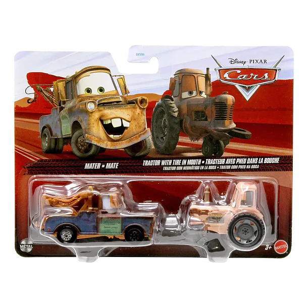 DISNEY PIXAR CARS MATE Y TRACTOR 2 PACK 1:55 MATTEL 4
