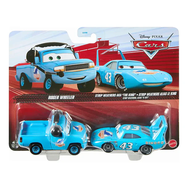CARS DISNEY PIXAR PACK ROGER WHEELER Y THE KING 1:55 1