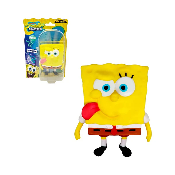 FIGURA STRETCH BOB ESPONJA LENGUA AFUERA 11-15 CM 2