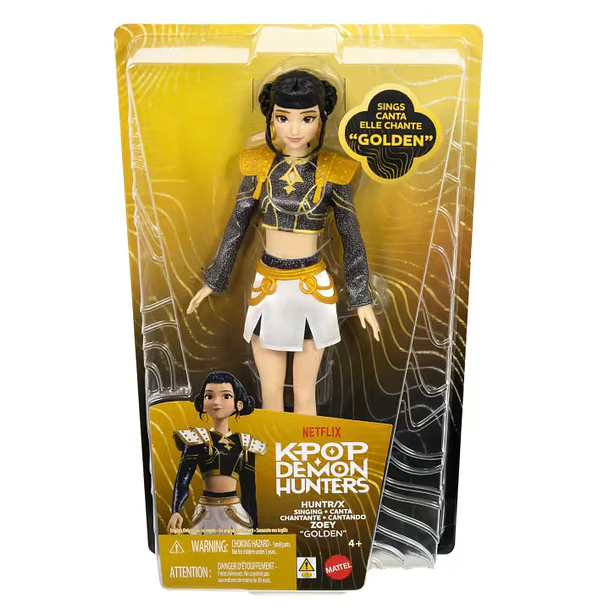 MUÑECA ZOEY HUNTR/X K-POP DEMON HUNTERS CANTA GOLDEN 6