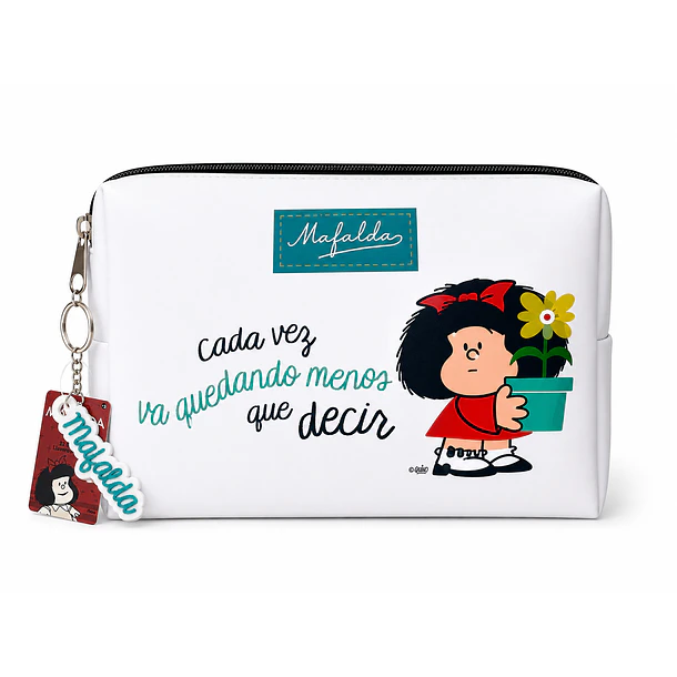 ESTUCHE MAFALDA CON LLAVERO 22X15X6 CM BLANCO 1