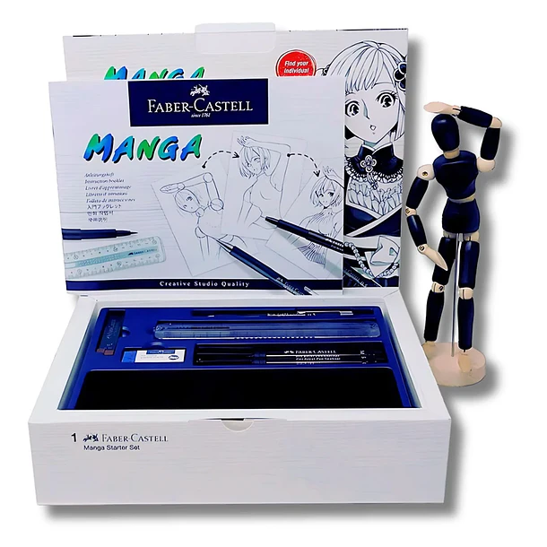 KIT DIBUJO MANGA FABER-CASTELL STARTER SET 10 PIEZAS 2