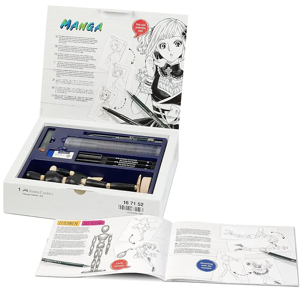 KIT DIBUJO MANGA FABER-CASTELL STARTER SET 10 PIEZAS 3