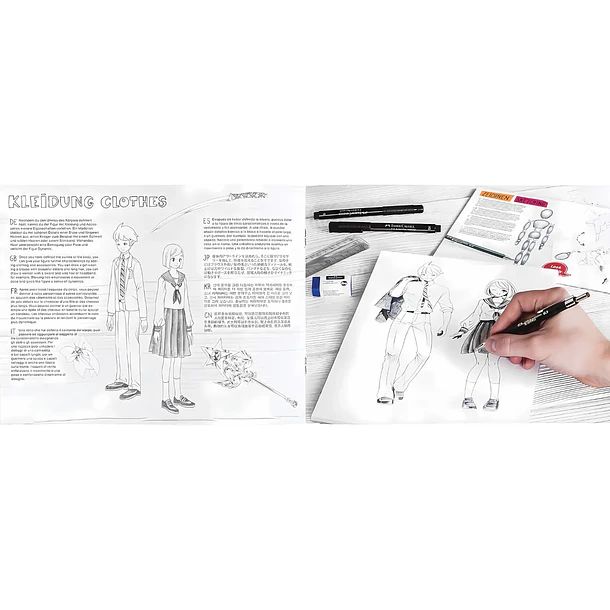 KIT DIBUJO MANGA FABER-CASTELL STARTER SET 10 PIEZAS 5