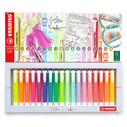 DESTACADOR SWING COOL FASHION EDITION 18 COLORES STABILO