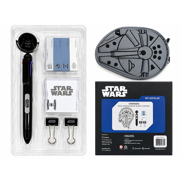 SET ESCOLAR STAR WARS PROARTE 9 PIEZAS 2