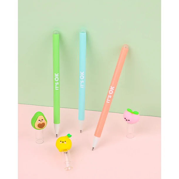 LAPICERA ROLLER BORRABLE WERO IT'S OK DISEÑOS FRUTALES 6