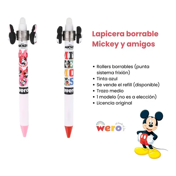 BOLÍGRAFO BORRABLE WERO MICKEY & MINNIE ELEGIBLE 4