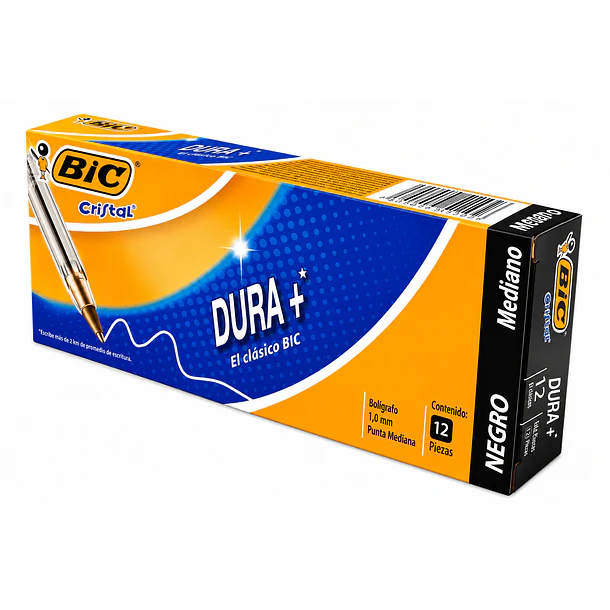 BOLÍGRAFO BIC CRISTAL PUNTA MEDIA 1,0 MM CAJA 12 UNIDADES 2