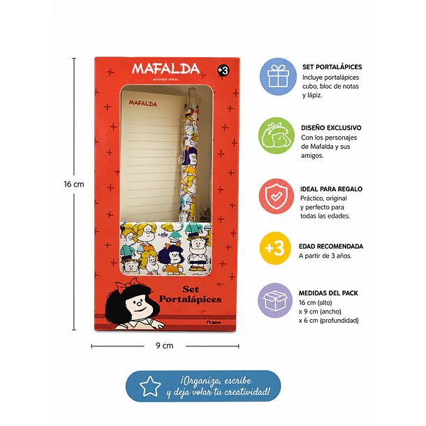 SET PORTALÁPICES MAFALDA 3 PIEZAS – TORRE 5