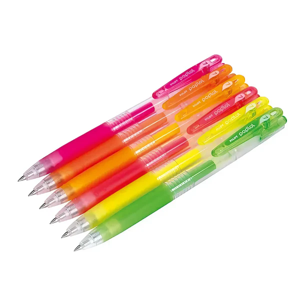 SET 6 BOLÍGRAFOS PILOT POP’LOL LOVER NEÓN GEL 0.7 MM 2