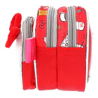 ESTUCHE ESCOLAR HELLO KITTY TRIPLE COMPARTIMENTO ROJO 4