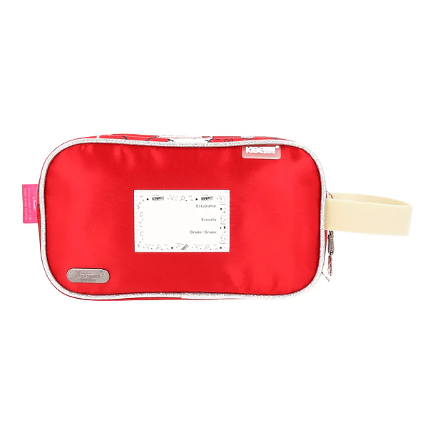 ESTUCHE ESCOLAR HELLO KITTY TRIPLE COMPARTIMENTO ROJO 6