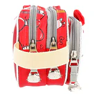 ESTUCHE ESCOLAR HELLO KITTY TRIPLE COMPARTIMENTO ROJO 9