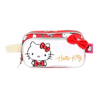 ESTUCHE ESCOLAR HELLO KITTY TRIPLE COMPARTIMENTO ROJO 2