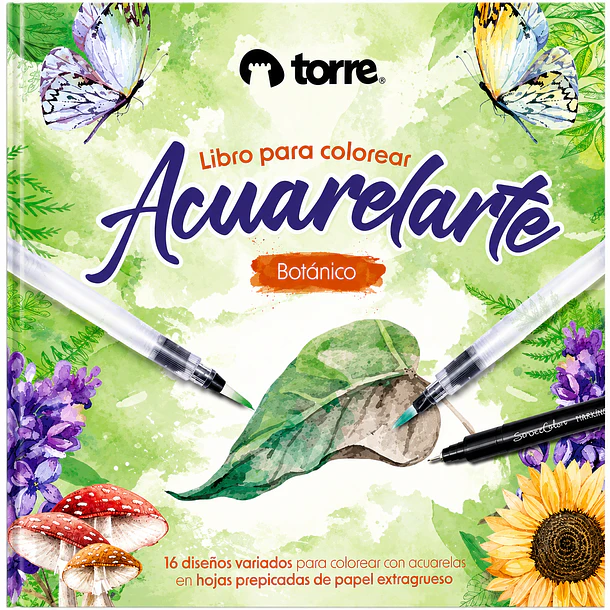LIBRO PARA COLOREAR ACUARELARTE TORRE  2