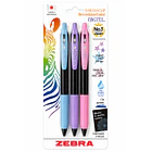 BOLÍGRAFOS GEL ZEBRA SARASA CLIP PASTEL 0.5 MM 3 UN 1