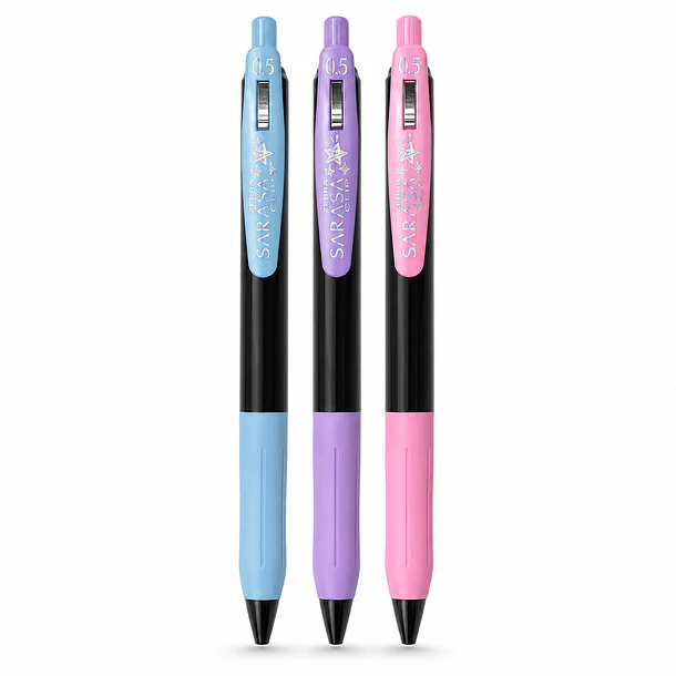 BOLÍGRAFOS GEL ZEBRA SARASA CLIP PASTEL 0.5 MM 3 UN 2