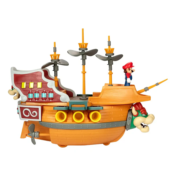 PLAYSET AERONAVE DE BOWSER SUPER MARIO DELUXE JAKKS 1