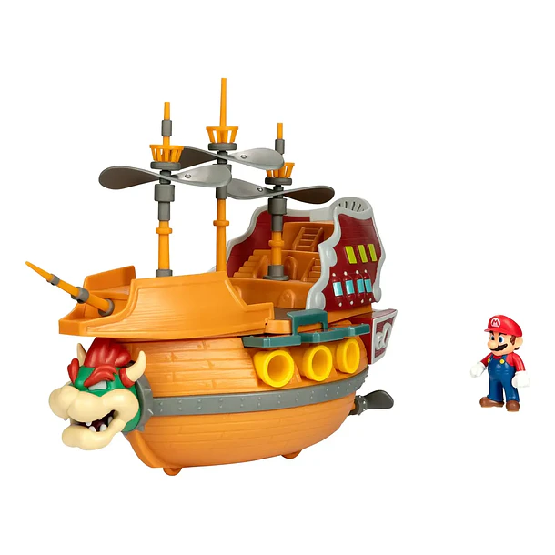 PLAYSET AERONAVE DE BOWSER SUPER MARIO DELUXE JAKKS 3