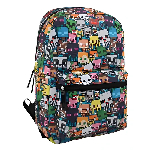 MOCHILA ESCOLAR MINECRAFT MULTICOLOR PERSONAJES