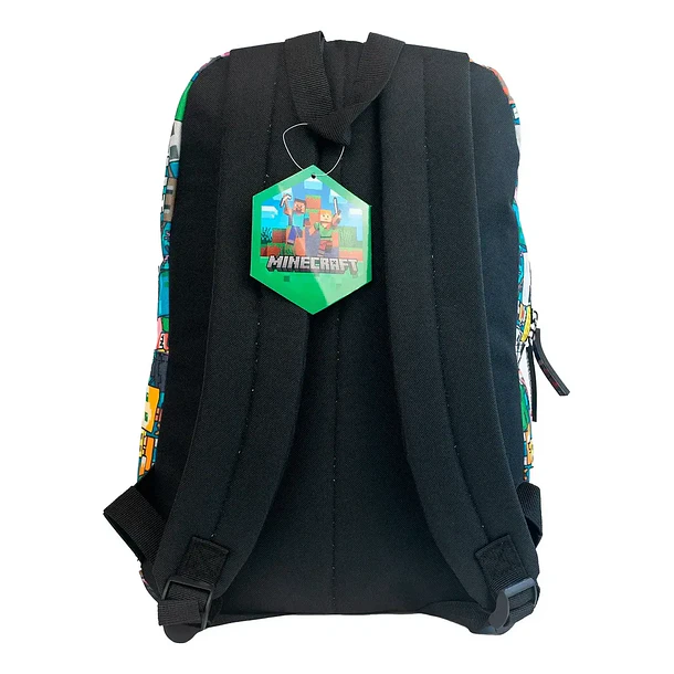 MOCHILA ESCOLAR MINECRAFT MULTICOLOR PERSONAJES 3