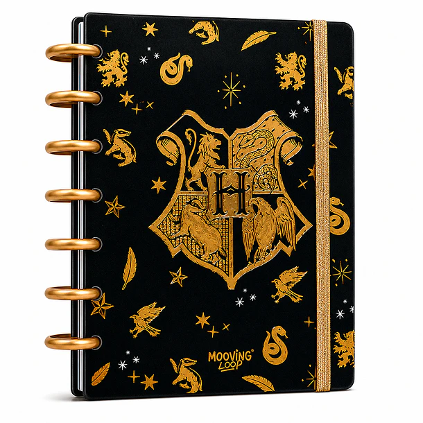 CUADERNO HARRY POTTER HOGWARTS 80 HOJAS RAYADAS CON STICKERS 1