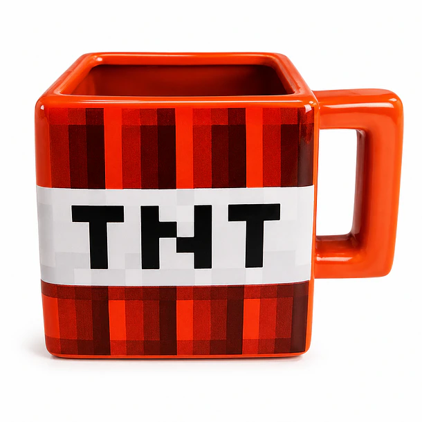 TAZON MINECRAFT TNT CUADRADA CERÁMICA 320 ML 3