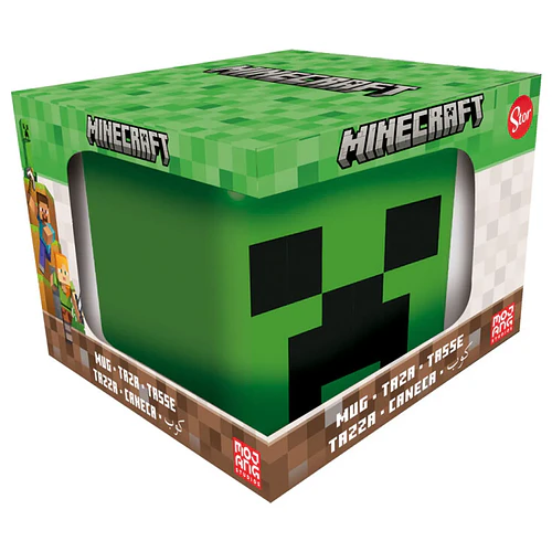 TAZA MUG MINECRAFT CREEPER 3D CERÁMICA 320 ML