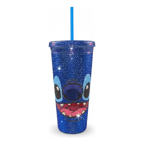 TUMBLER SHINY STITCH 650 ML CON BOMBILLA