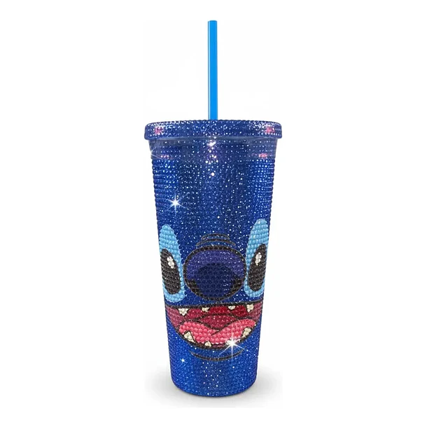 TUMBLER SHINY STITCH 650 ML CON BOMBILLA