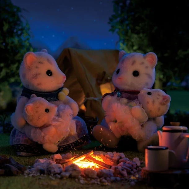 SYLVANIAN FAMILIES FAMILIA LEOPARDO DE LAS NIEVES FS-55 7