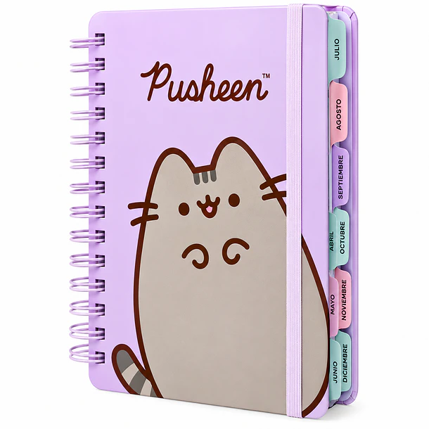 AGENDA MOOVING PUSHEEN 2027 DIARIA ESPIRAL 14X20 CM 1