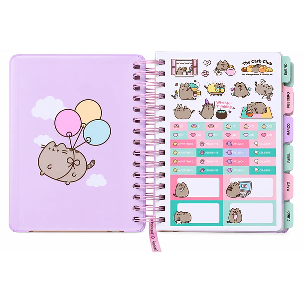 AGENDA MOOVING PUSHEEN 2027 DIARIA ESPIRAL 14X20 CM 4