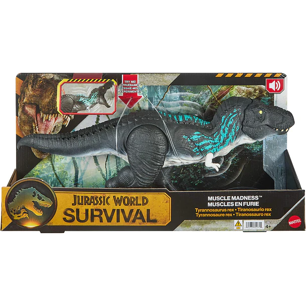 MATTEL JURASSIC WORLD MUSCLE MADNESS T-REX 4