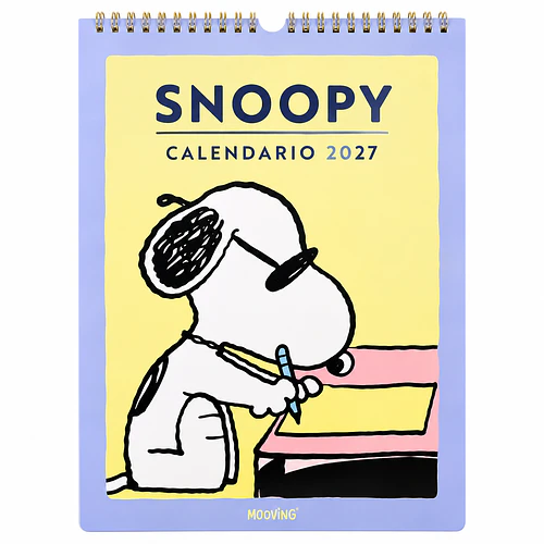 CALENDARIO SNOOPY 2027 MOOVING 30X40 CM CON STICKERS