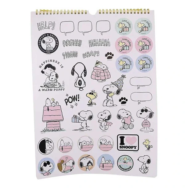 CALENDARIO SNOOPY 2027 MOOVING 30X40 CM CON STICKERS 4