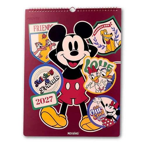CALENDARIO 2027 MICKEY Y SUS AMIGOS MOOVING