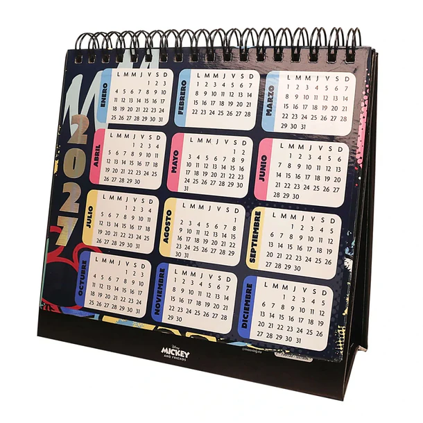 CALENDARIO 2027 MICKEY & FRIENDS MOOVING ESCRITORIO 2