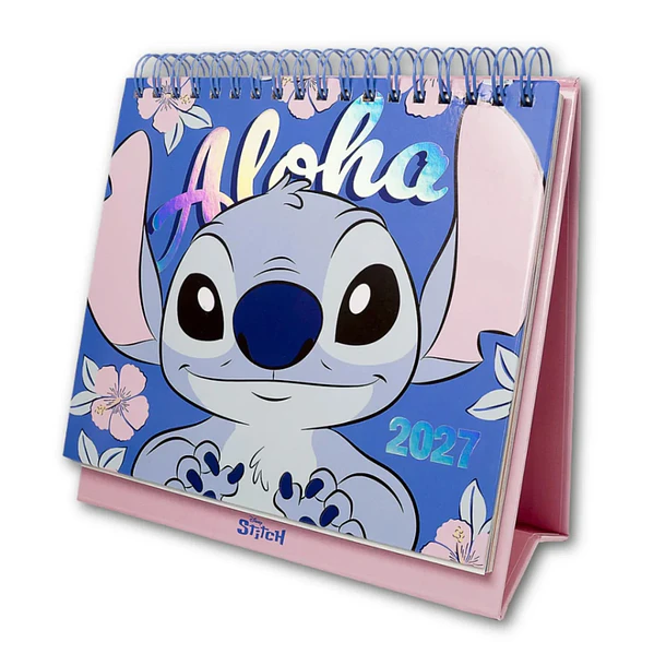 CALENDARIO 2027 STITCH MOOVING ESCRITORIO 16,5 X 16 CM 1