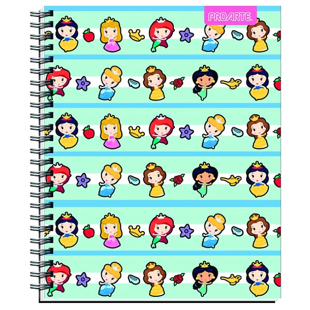 CUADERNO UNIVERSITARIO PROARTE 100H 7MM PRINCESAS KAWAII 5