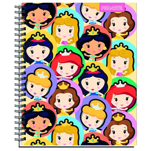 CUADERNO UNIVERSITARIO PROARTE 100H 7MM PRINCESAS KAWAII